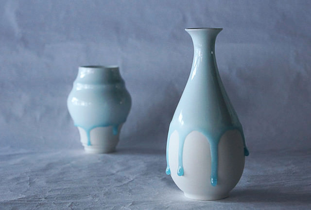 太田浩子【希少】花器 陶器のフラワーベース 陶器のオブジェ